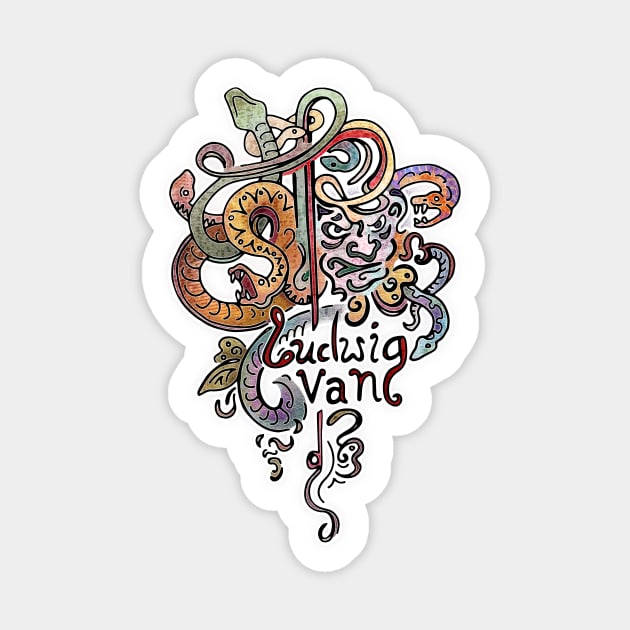 Ludwig Van Beethoven (is a Titan!) Sticker by karlfrey